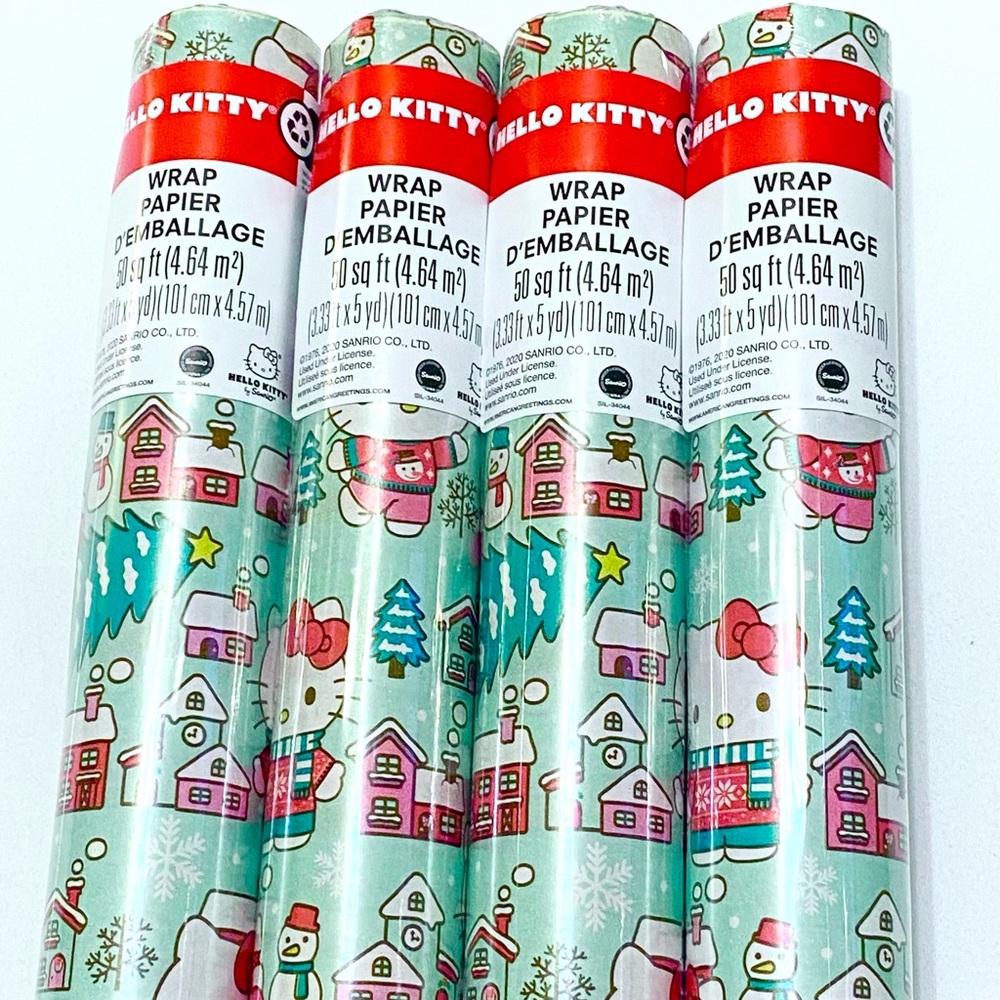 HELLO KITTY VINTAGE CHRISTMAS WRAPPING PAPER - Picture 2 of 2